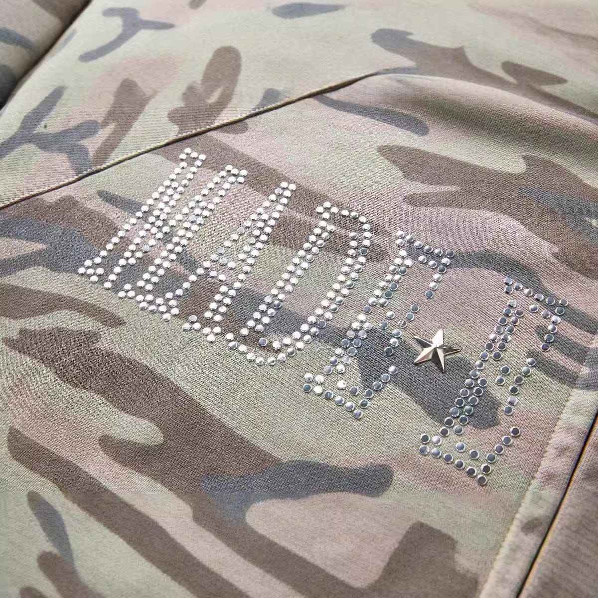 Zip Up Hoodie Print Camouflage