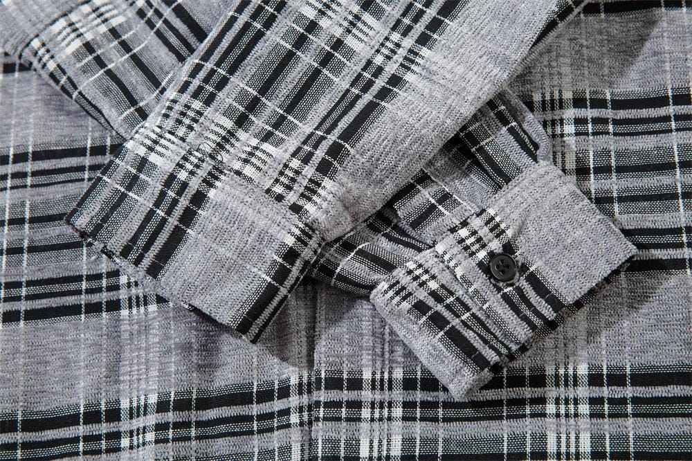 Zip Up Hoodie Plaid Hooded