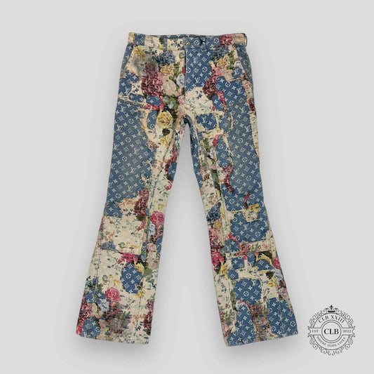 Louis Vuitton Destroyed Carpenter Bell Bottom Denim