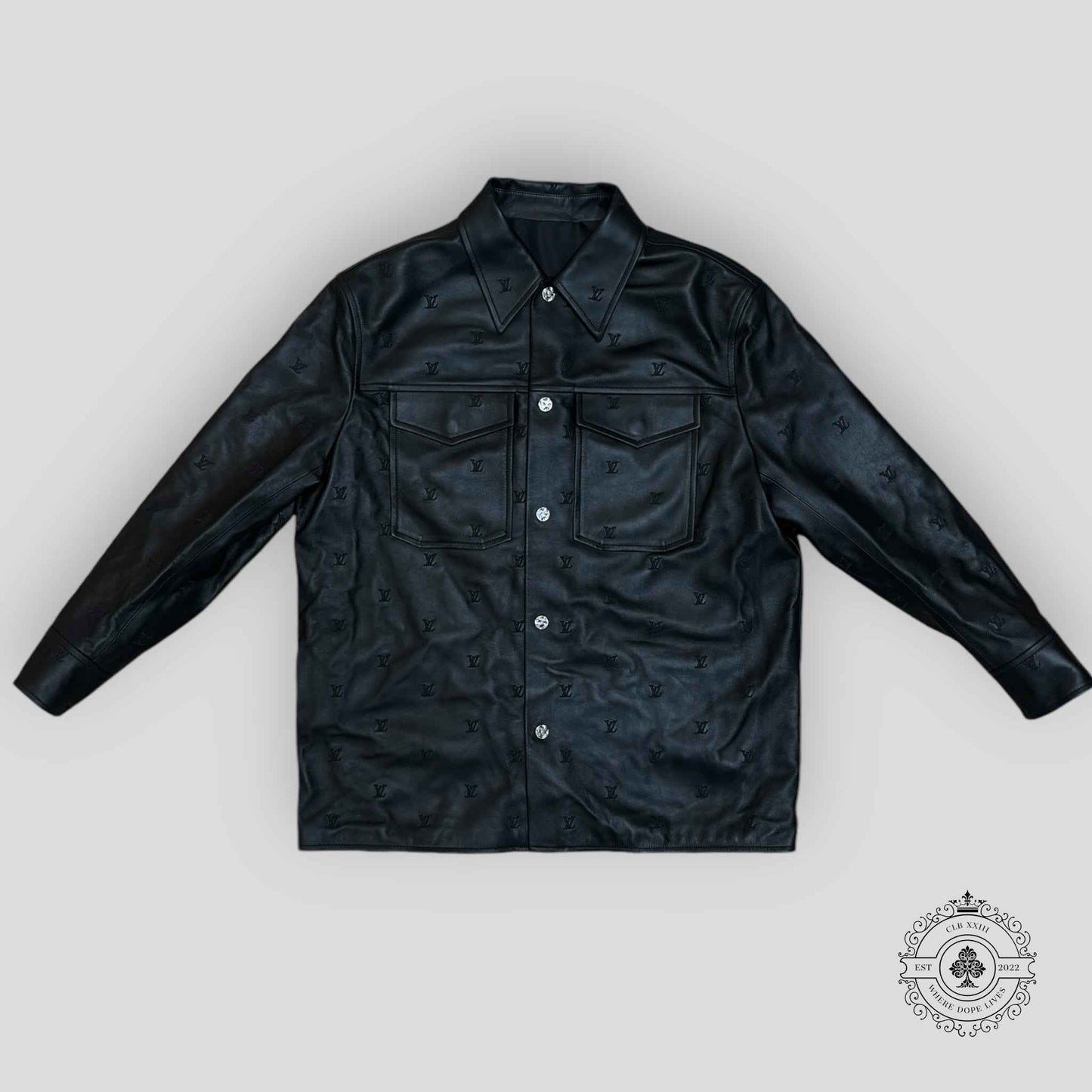 Louis Vuitton Embroidered Leather Signature Overshirt