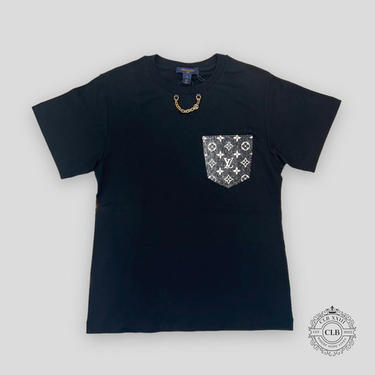 Louis Vuitton Women's Monogram Pocket T-Shirt in Black