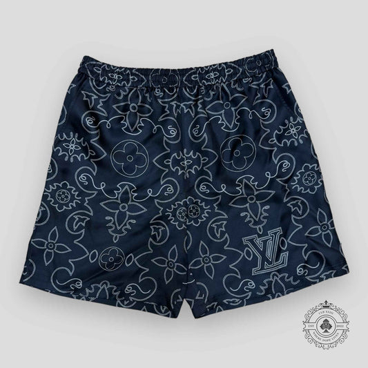 Louis Vuitton Arabesque Printed Silk Shorts in Black/White