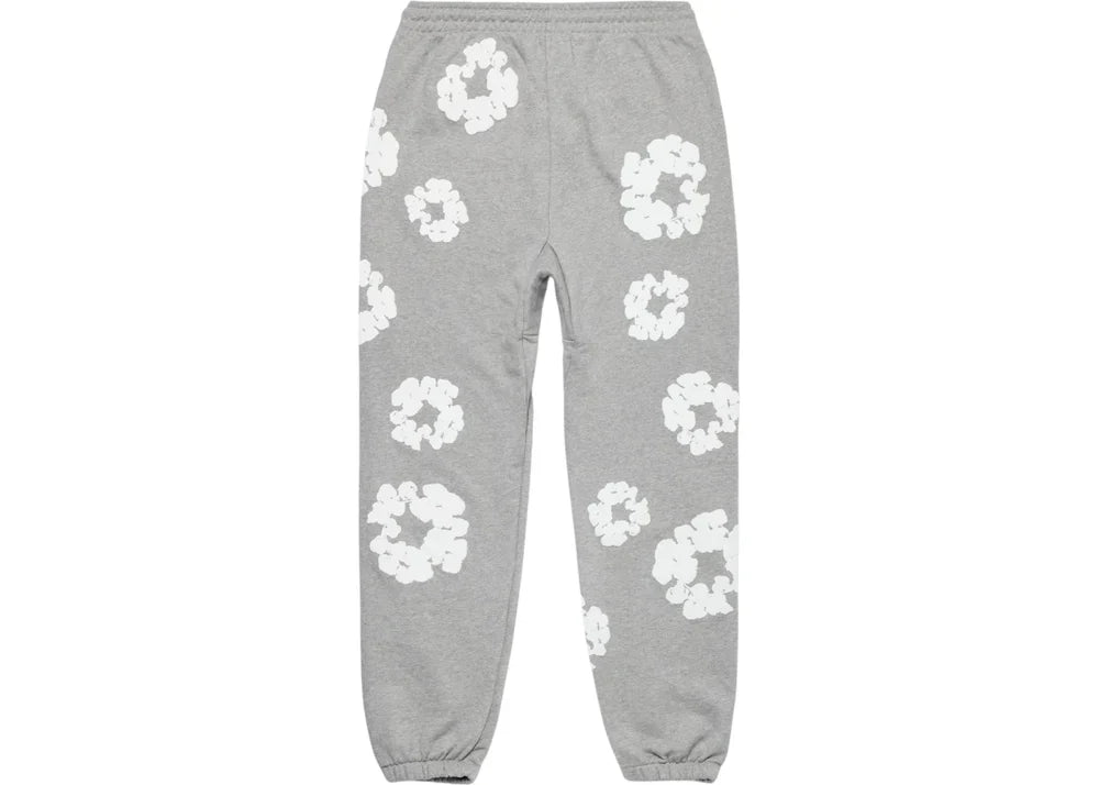 DENIM TEAR Sweatpants Floral Print Washed
