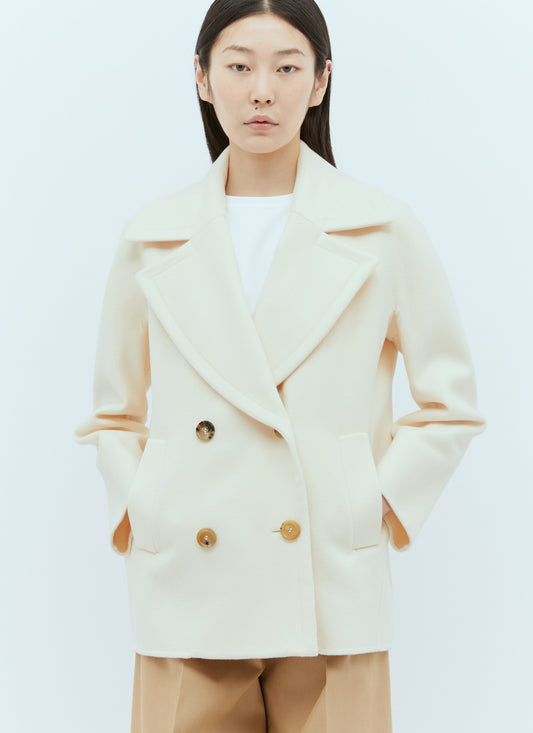 Max Mara Women Wool And Cashmere Pea Coat