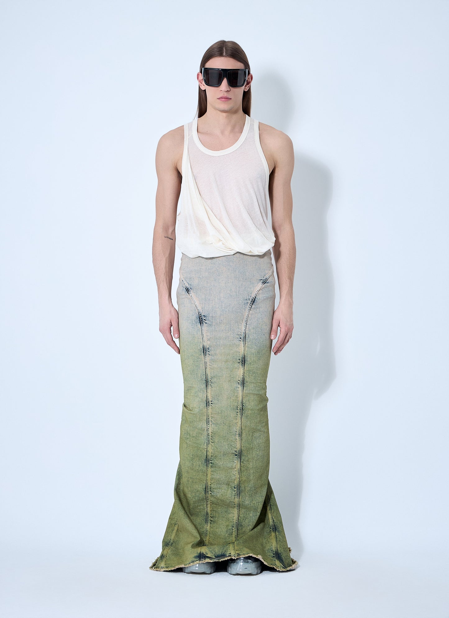 Moncler X Rick Owens Men Acid Degrade Al Maxi Skirt