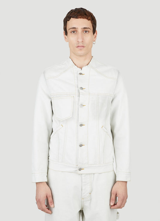 Maison Margiela Men Collarless Denim Jacket