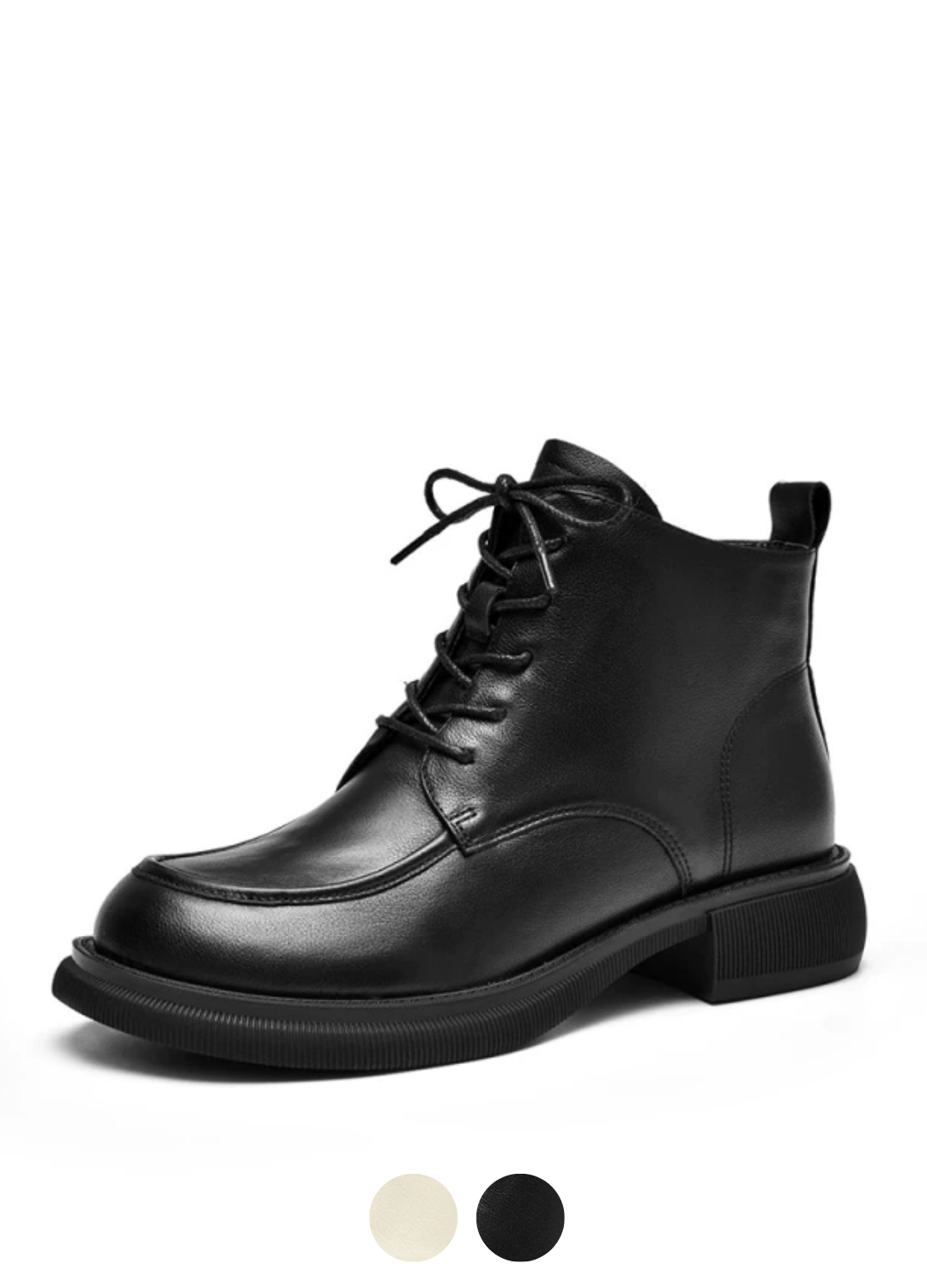 Denis Women's Leather Black Boots - Luxuryurbanwear