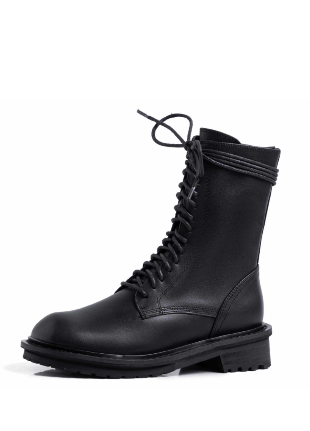 Larisa Women's Leather Boots With Laces - Luxuryurbanwear