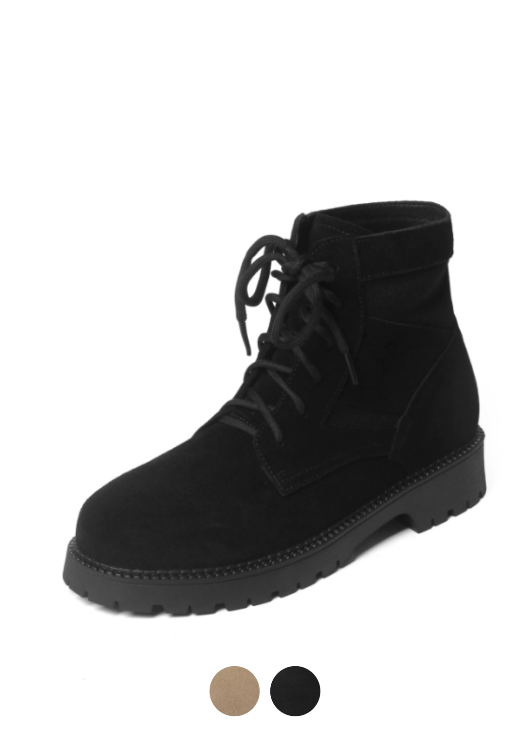 More Women's Suede Ankle Black Boots - Luxuryurbanwear