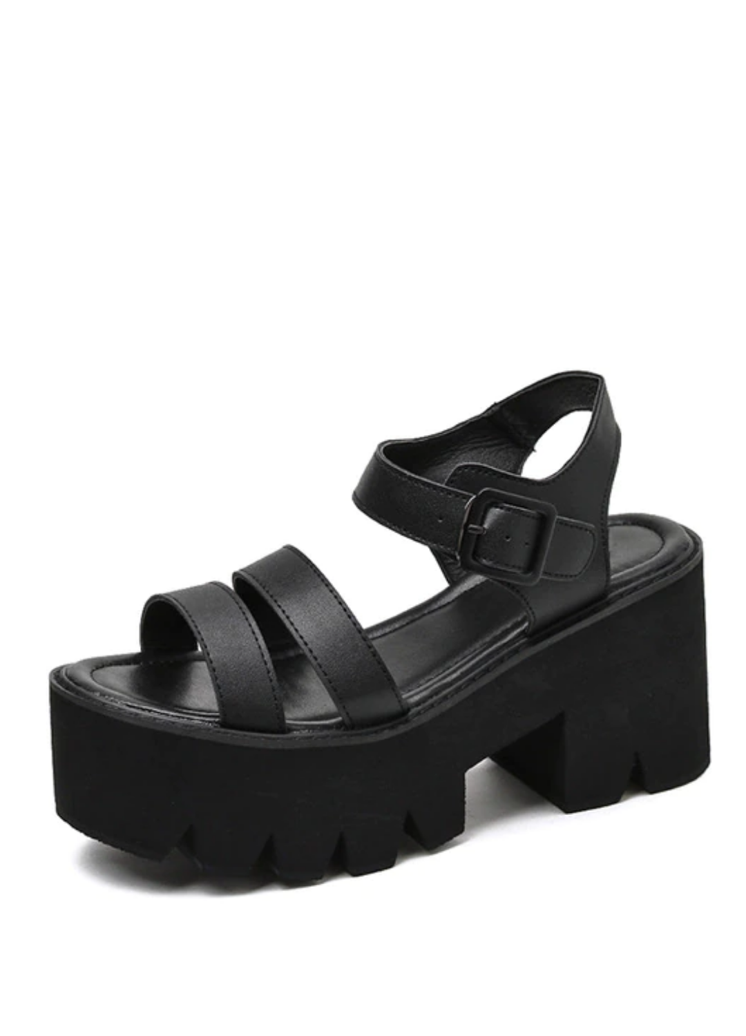 USS Shoes Silvana Women's Black Platform Sandal - Luxuryurbanwear