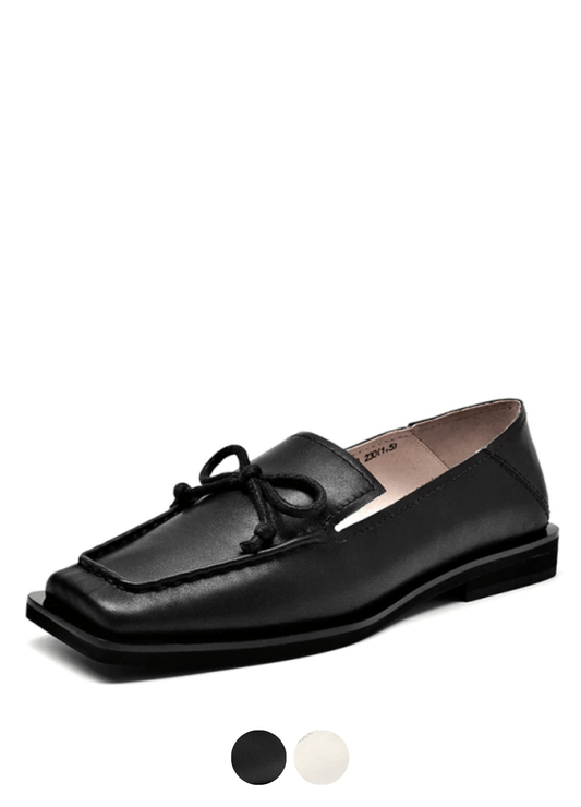 Galina Women's Flat Leather Loafer Shoes - Luxuryurbanwear