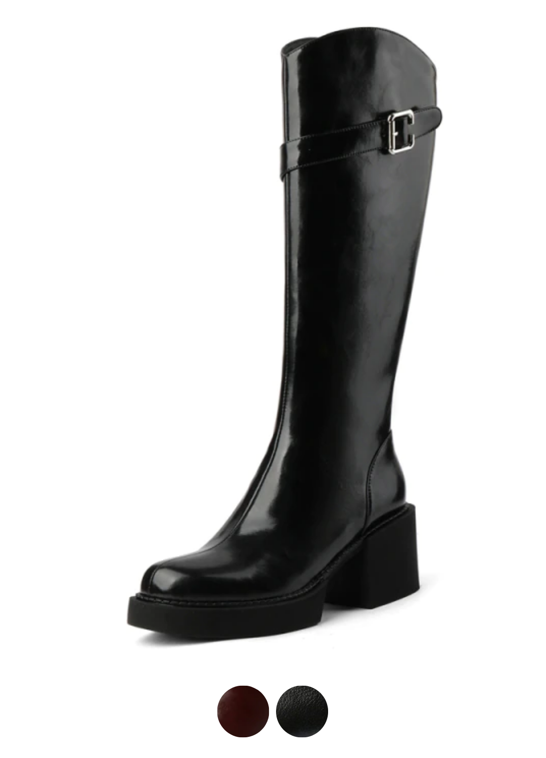 USS Shoes Barbas Women's Leather Knee High Black Boots - Luxuryurbanwear