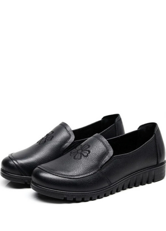 Fabiana Women's Round Toe Leather Loafer Shoes - Luxuryurbanwear