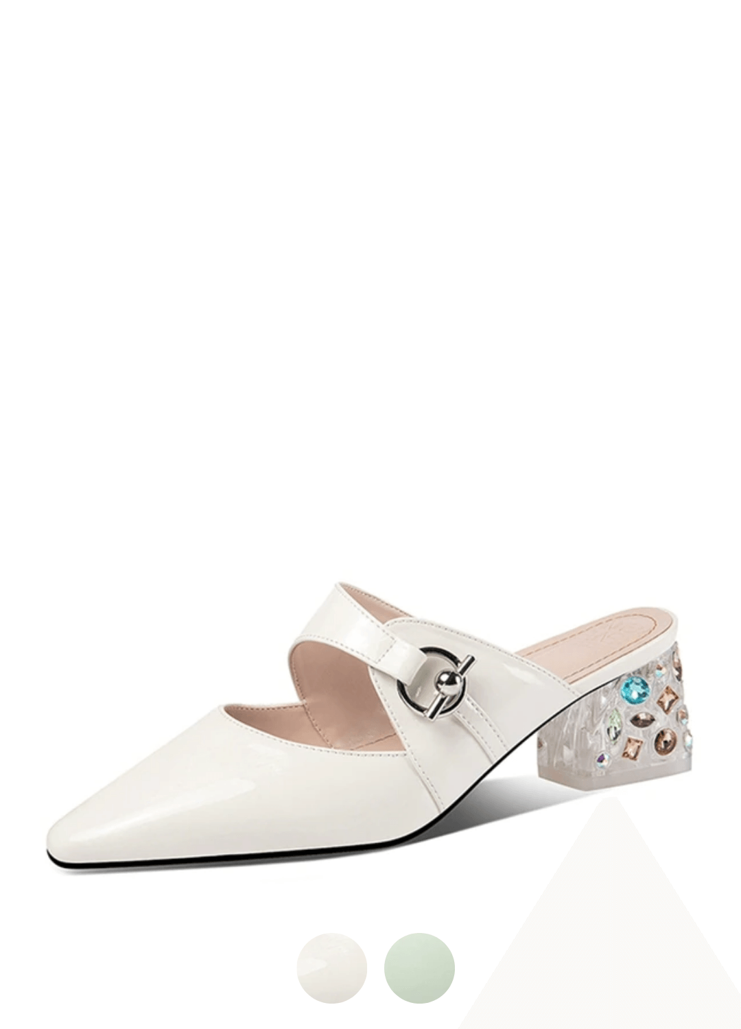 Piani Women's Elegant Genuine Leather Mules Shoes