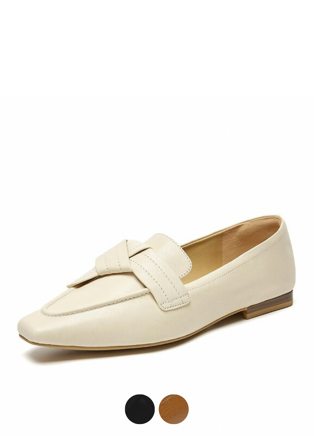 Lupita Women's Square Toe Leather Loafer Shoes - Luxuryurbanwear