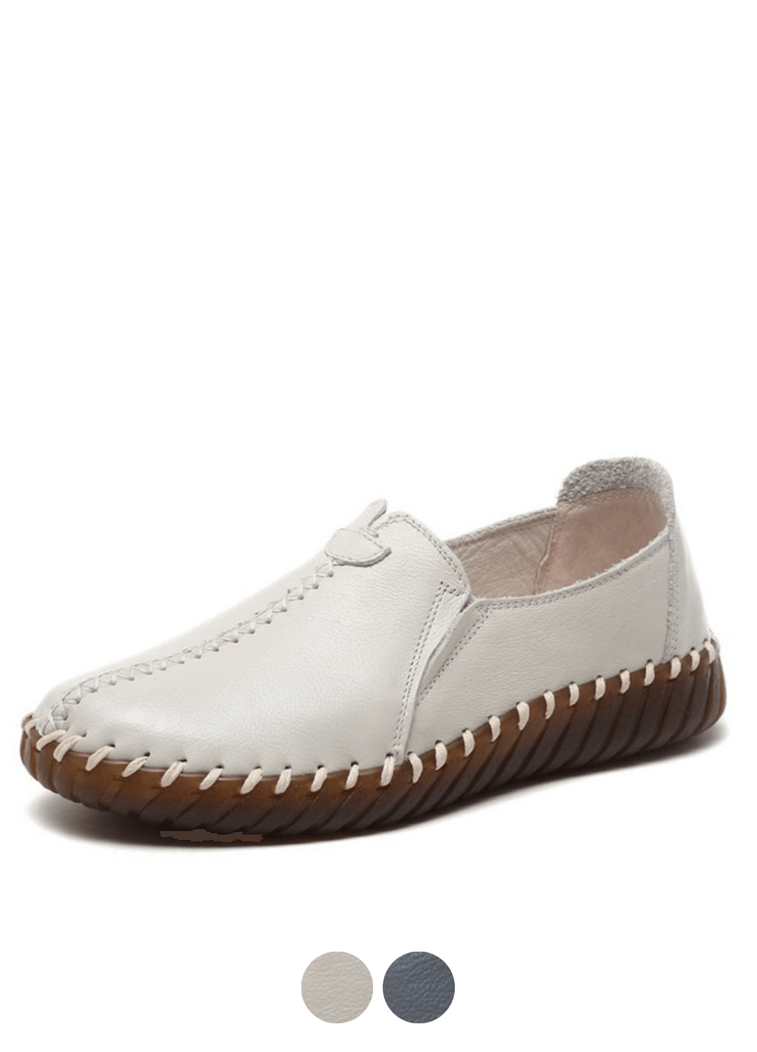 Charis Women's Flat Leather Loafer Shoes