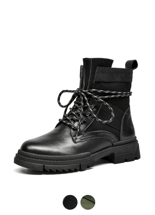 Checoto Women's Leather Motorcycle Ankle Boots