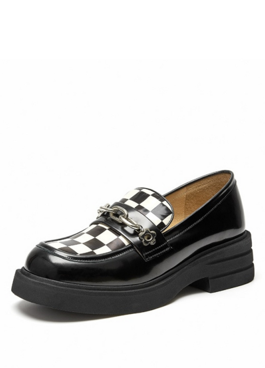 Women's Pinto Genuine Leather Platform Loafer Shoes - Luxuryurbanwear