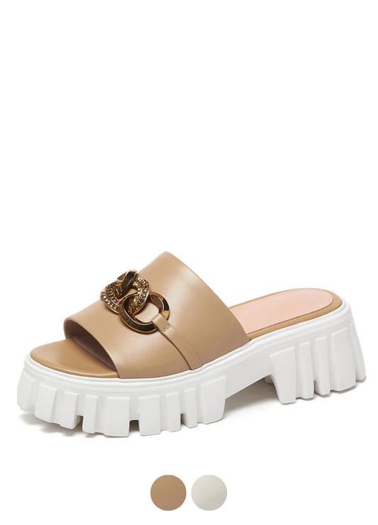 Tiffa Women's Platform Chunky Heel Sandal - Luxuryurbanwear