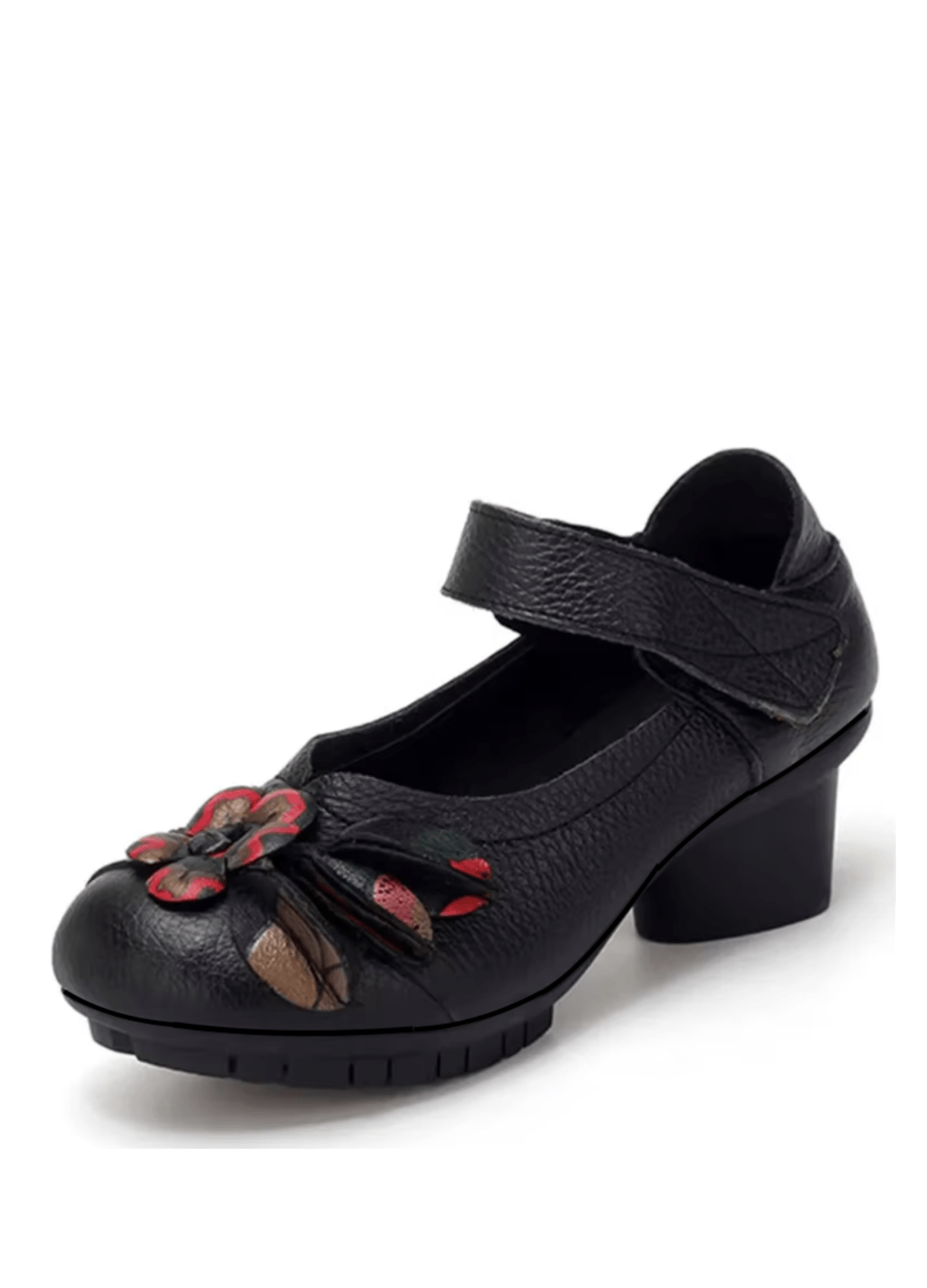 USS Shoes Thalia Women's Ethnic Style Round Toe Pumps Sale Drop Black (Size 8)