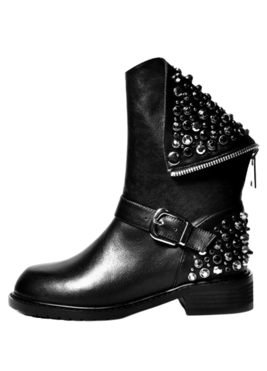 USS Shoes Alexa Women's Rivet Boots - Luxuryurbanwear