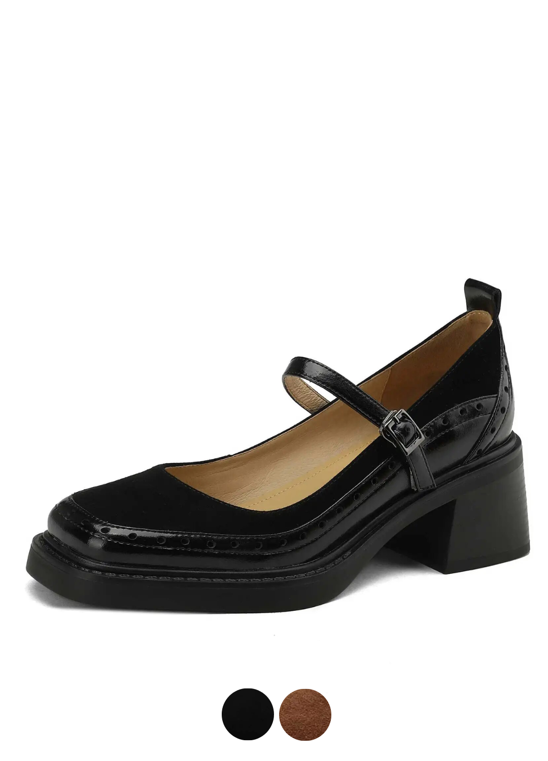 USS Shoes Hanna Women's Leather Carving Design Pumps - Luxuryurbanwear