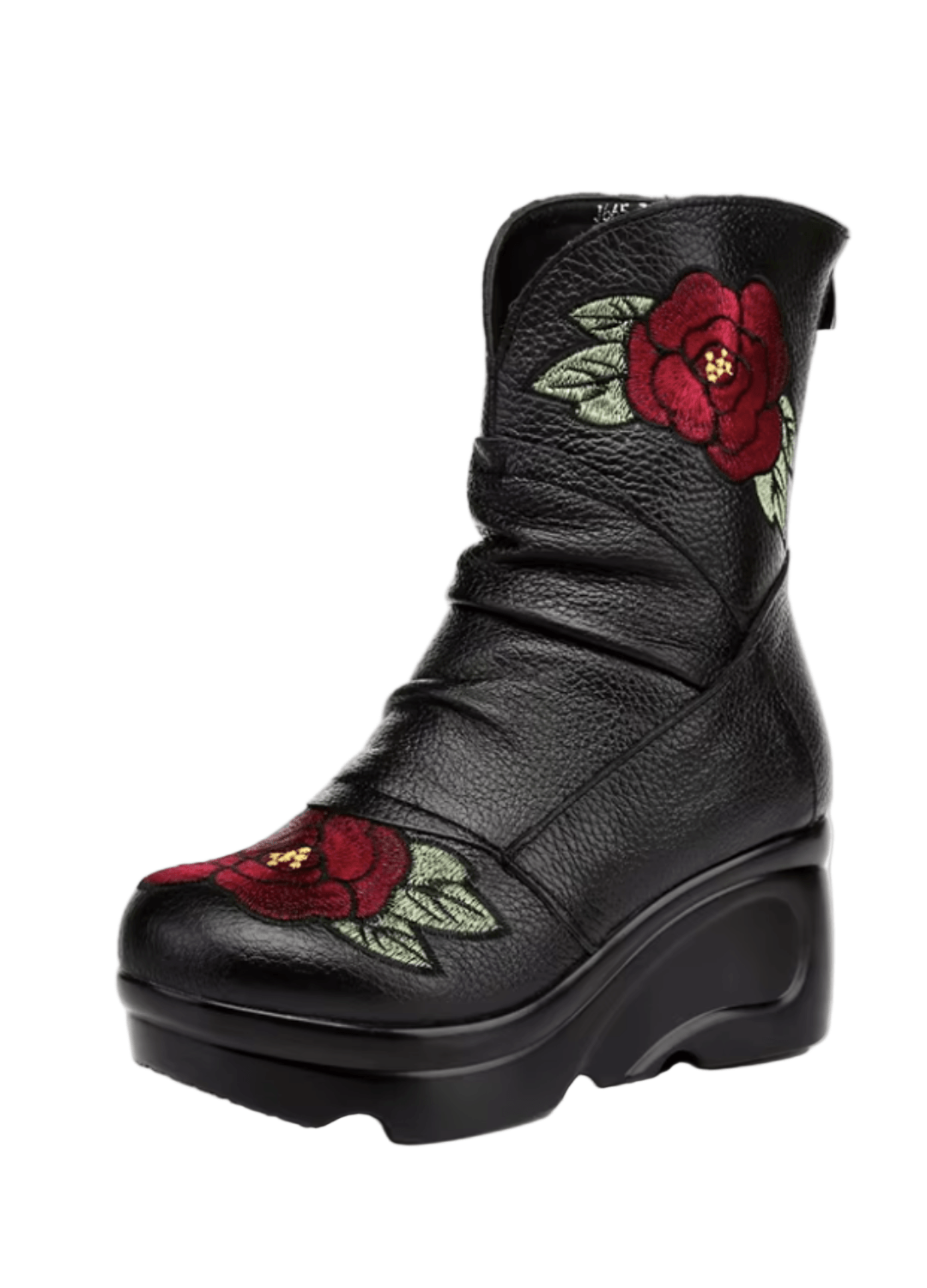 USS Shoes Virginia Women's Embroidered Leather Vintage Boots
