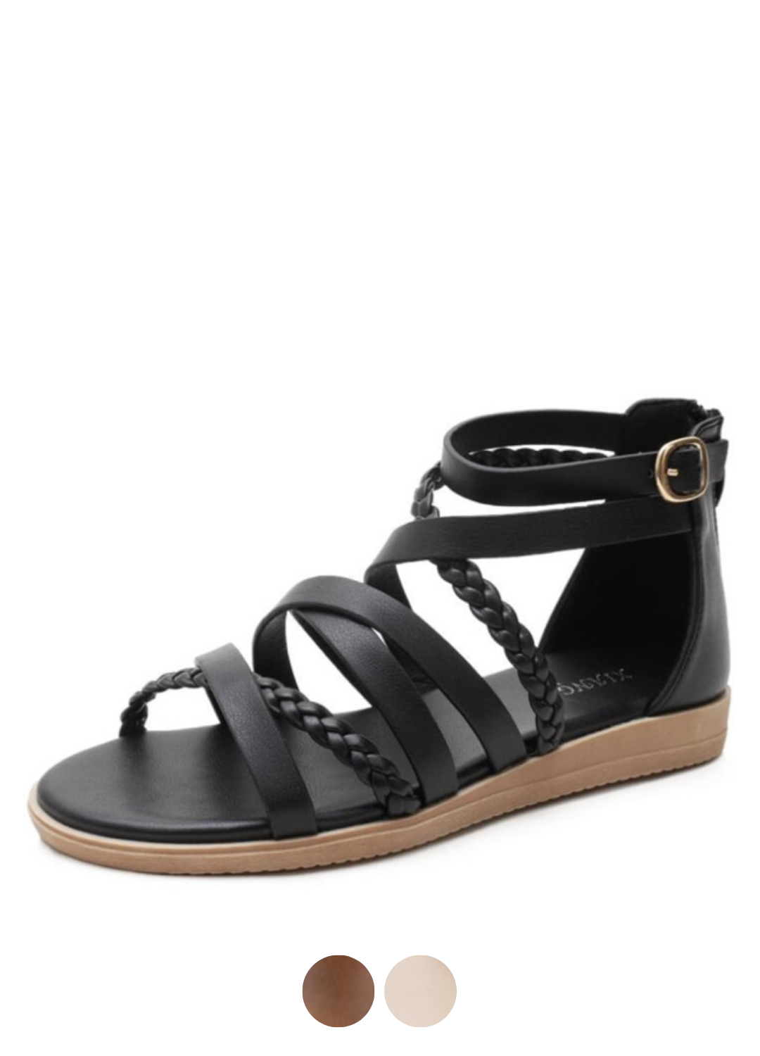 Claudi Women's Cross Strap Flat Sandal - Luxuryurbanwear