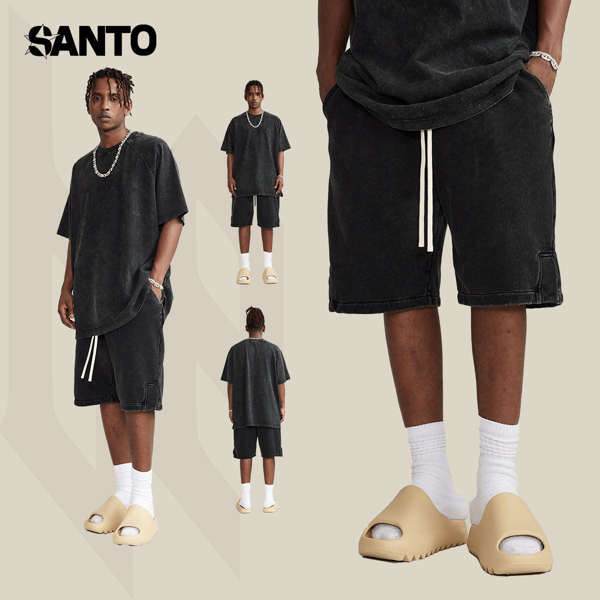 Trendy | Faded Streetwear Daily Shorts - Luxuryurbanwear