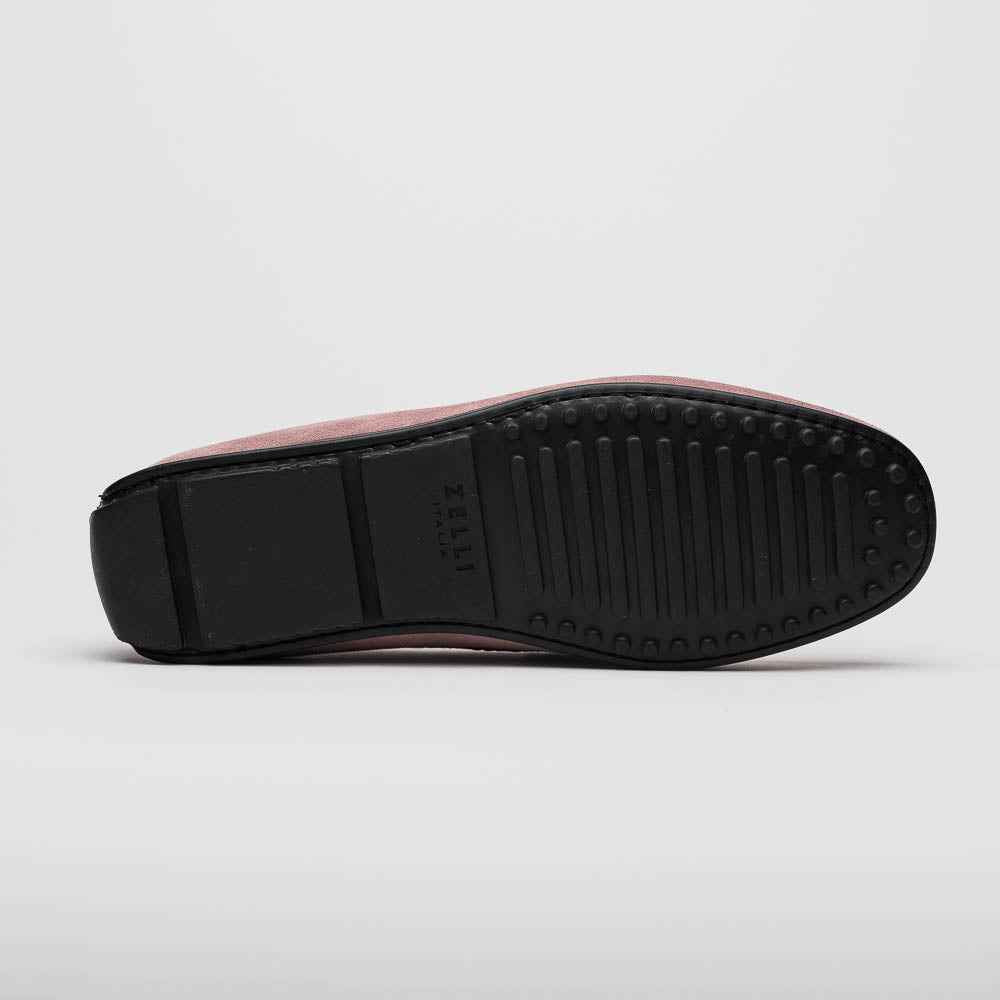 31-160-CDY MONZA Sueded Calfskin with Crocodile Driver Candy