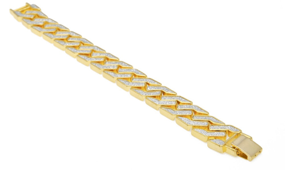 Sand Blast. Iced Cuban Bracelet