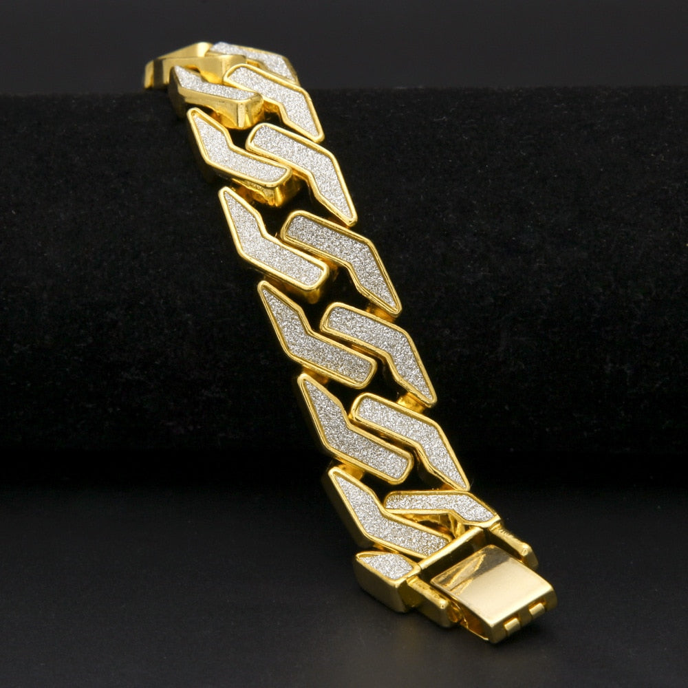 Sand Blast. Iced Cuban Bracelet