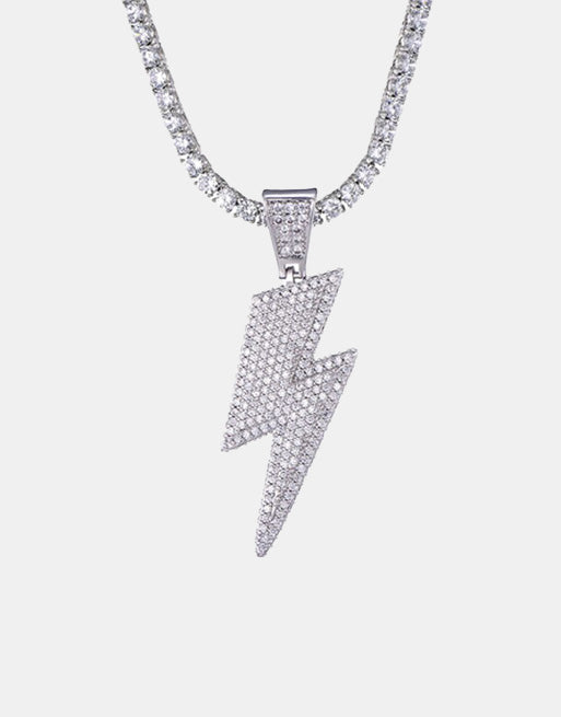 Ice Shark. Lightning Bolt Necklace