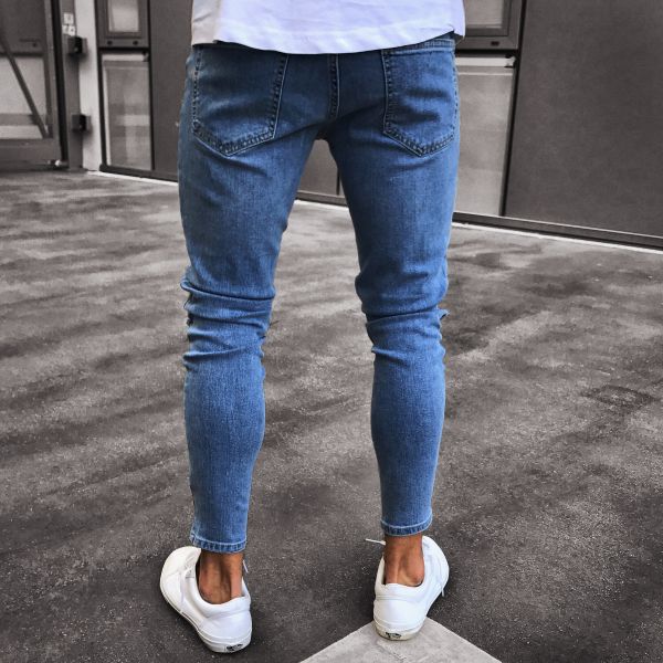 Peace Sign Ripped Skinny Jeans - 3 Colours