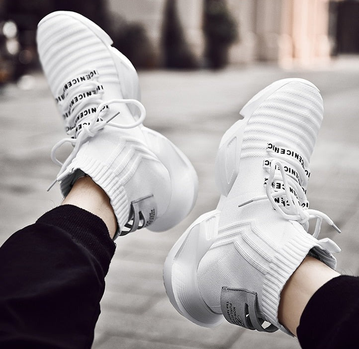 Nova Sock Runners - Triple White