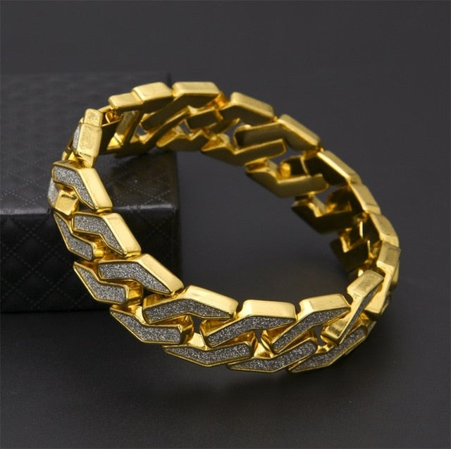 Sand Blast. Iced Cuban Bracelet