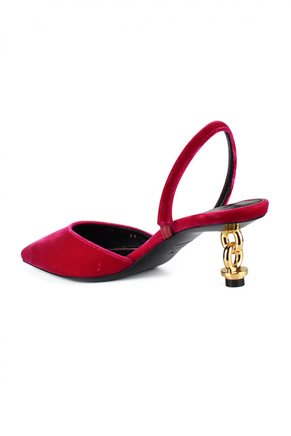 Tom Ford Women Velvet Chain Heel Slingback