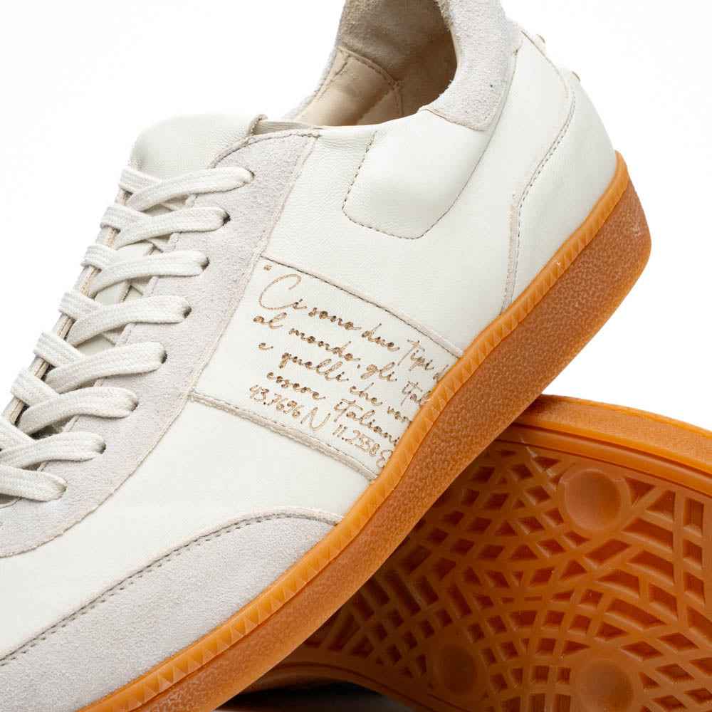 65-400-WHT SHIZZO Signature Leather Sneakers, White