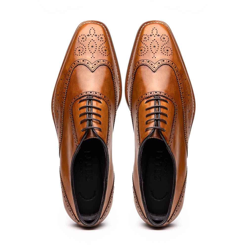 25-562-CML STEPHANO Wingtip Oxford Camel