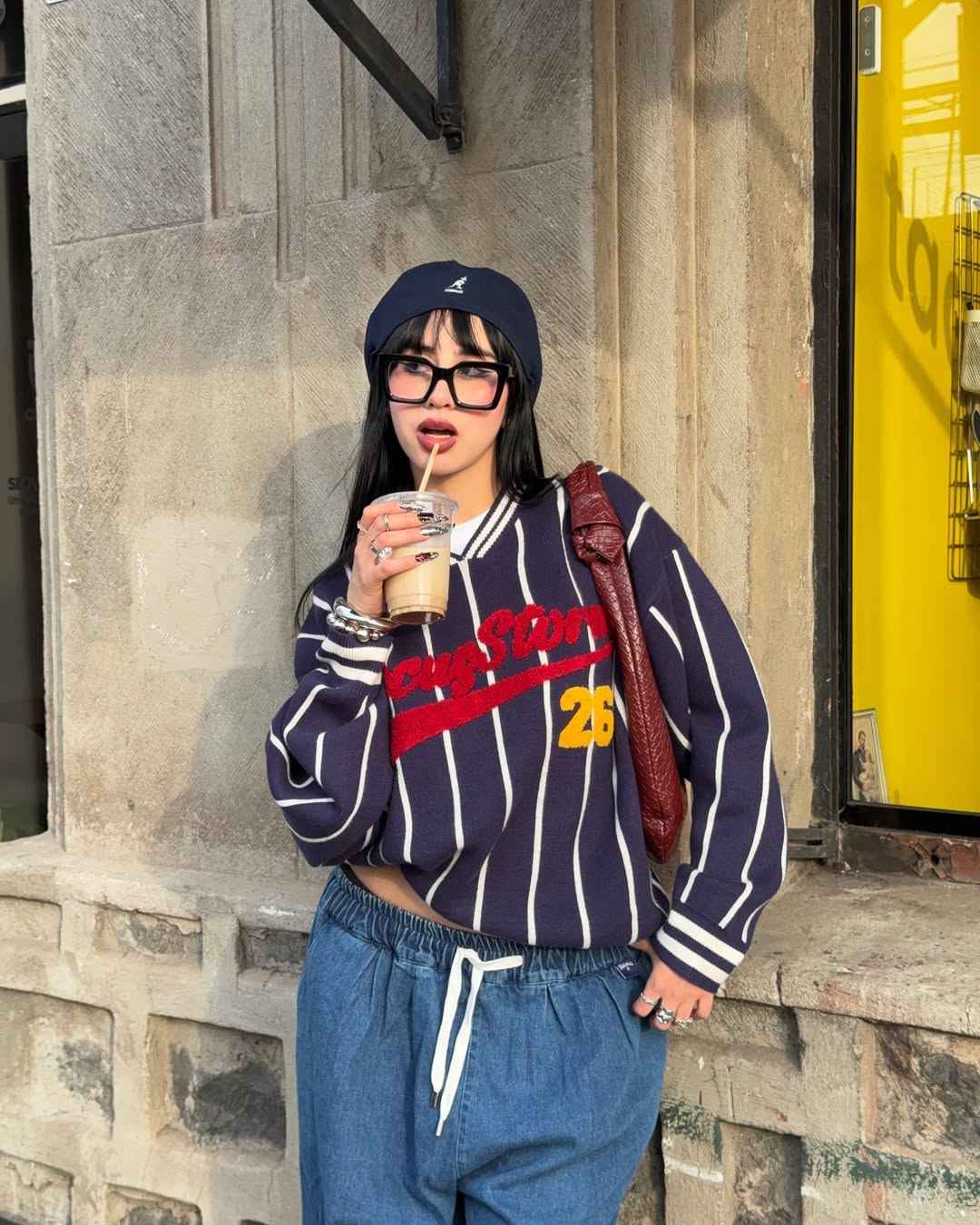 Vintage Streetwear Elastic Waist Wide Leg Jeans