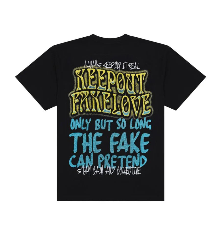 KEEP OUT FAKE LOVE TShirt Bear Graphic