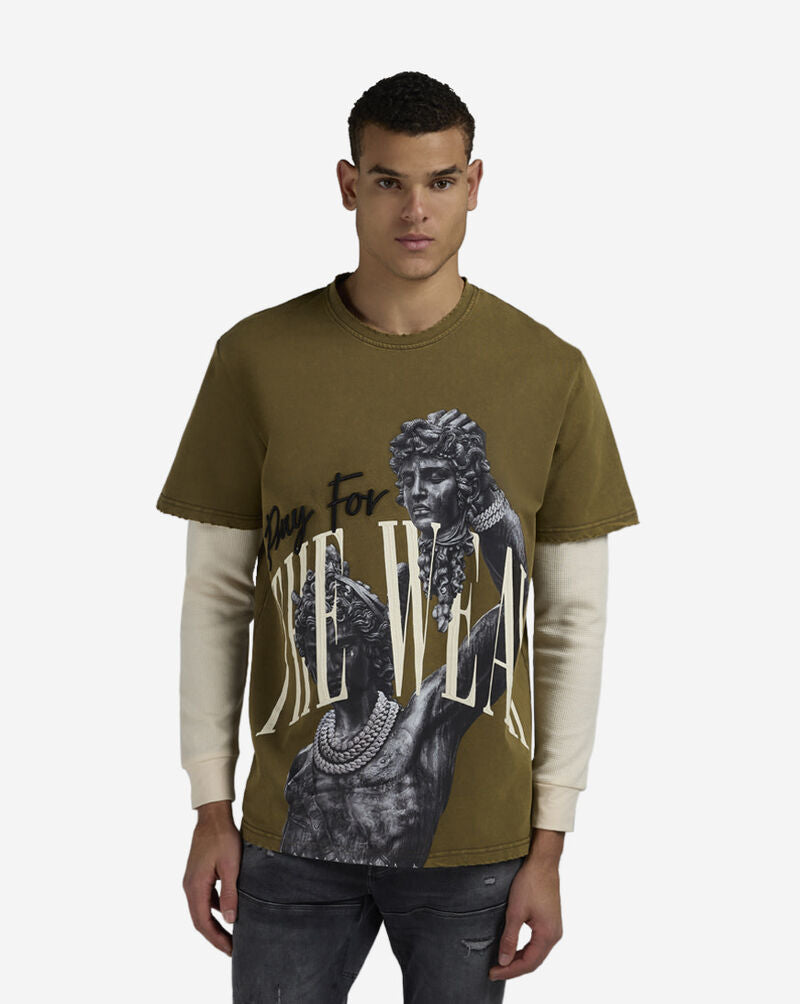 STREETZ IZ WATCHIN T-Shirt Layered Statue Graphic