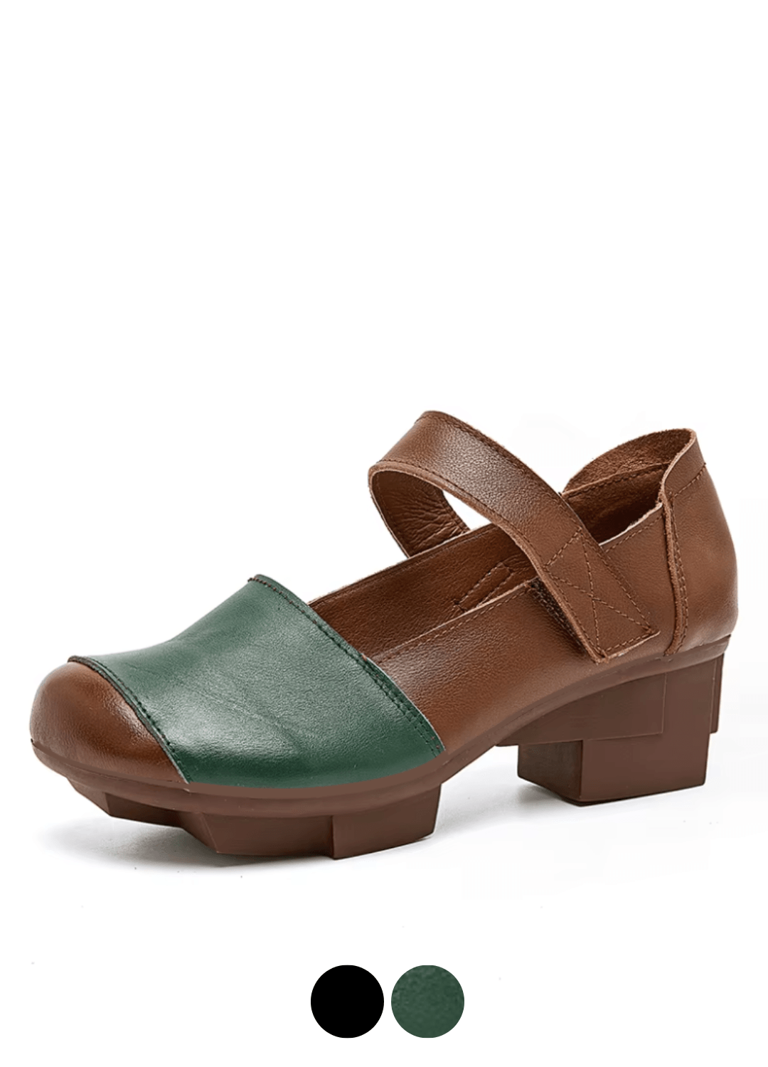 USS Shoes Adela Women's Mary Jane Hook & Loop Leather Pumps