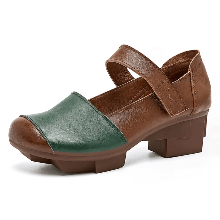 USS Shoes Adela Women's Mary Jane Hook & Loop Leather Pumps