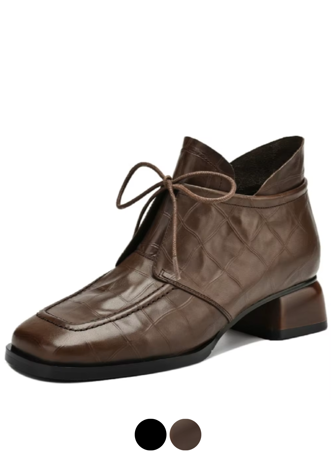 USS Shoes Adriana Women's Leather Cross-Tied Ankle Boots - Luxuryurbanwear