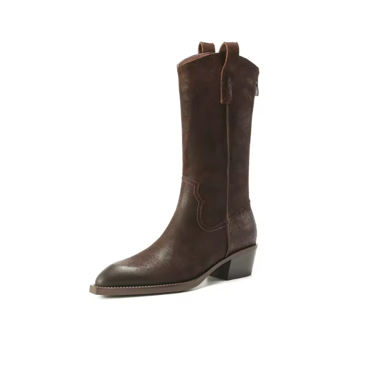 USS Shoes Aila Women's Leather Western Boots - Luxuryurbanwear