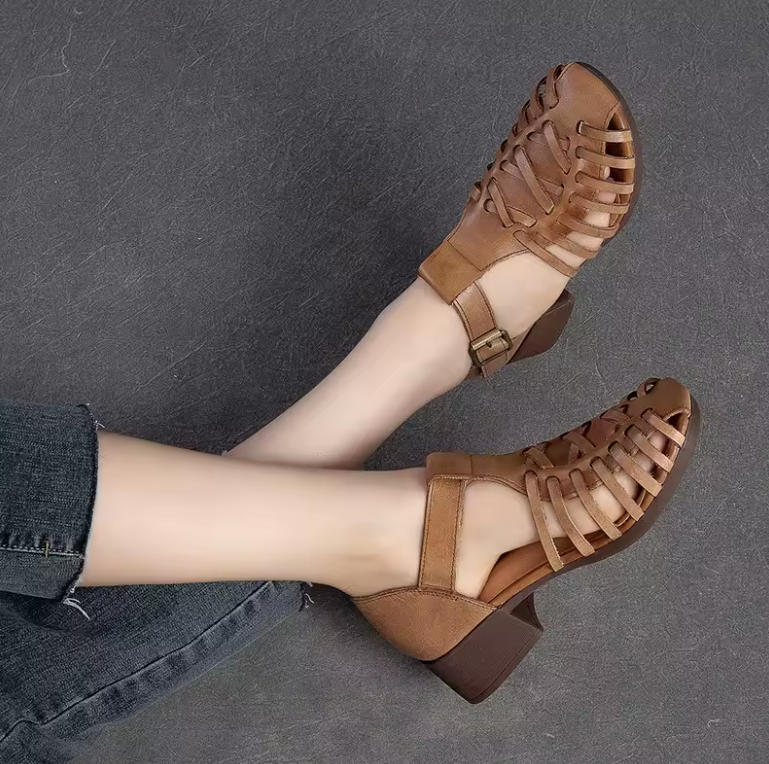 USS Shoes Alana Women's Closed Toe Leather Sandals - Luxuryurbanwear