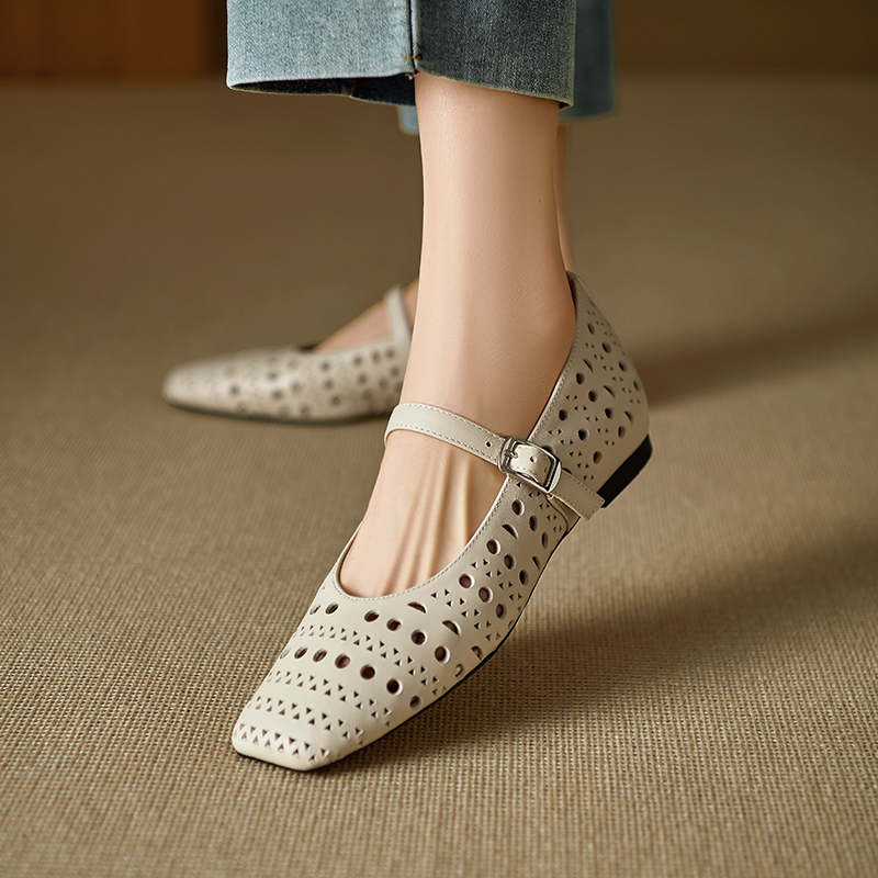 USS Shoes Albany Women's Hollow Leather Flat - Luxuryurbanwear