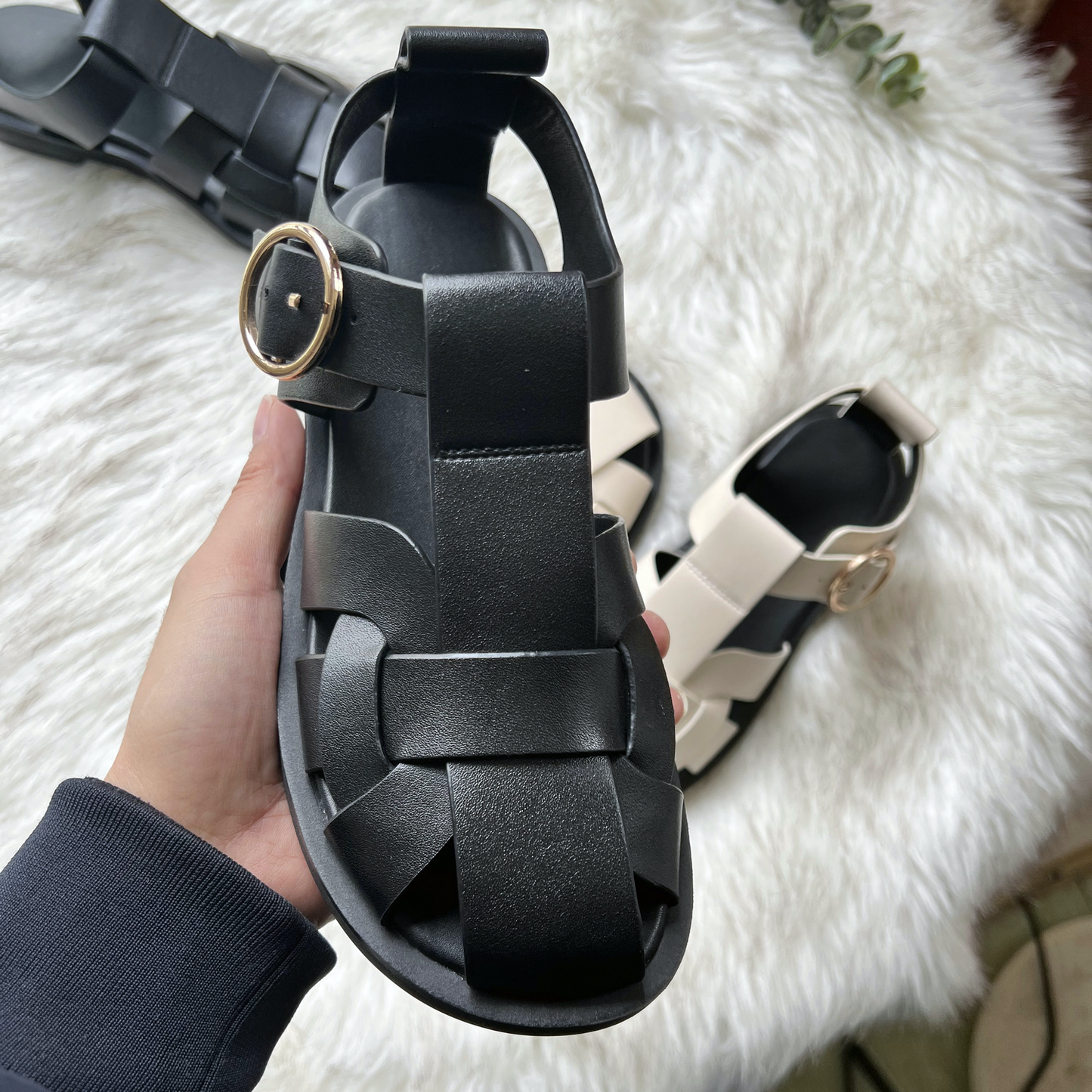 USS Shoes Alicia Women's Leather Flats Sandals - Luxuryurbanwear