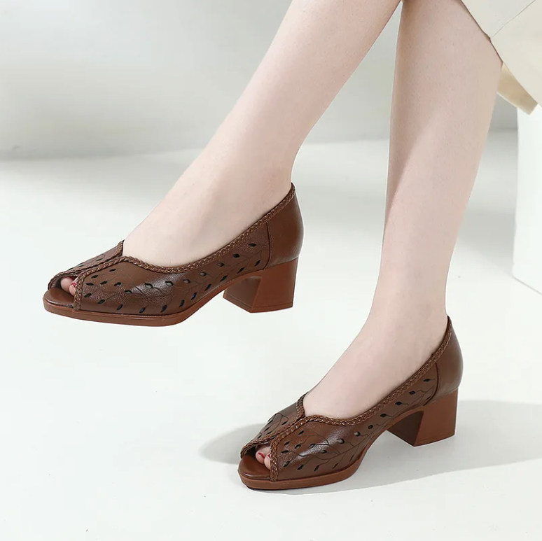 USS Shoes Alina Women's Open-Toe Comfortable Leather Sandals - Luxuryurbanwear